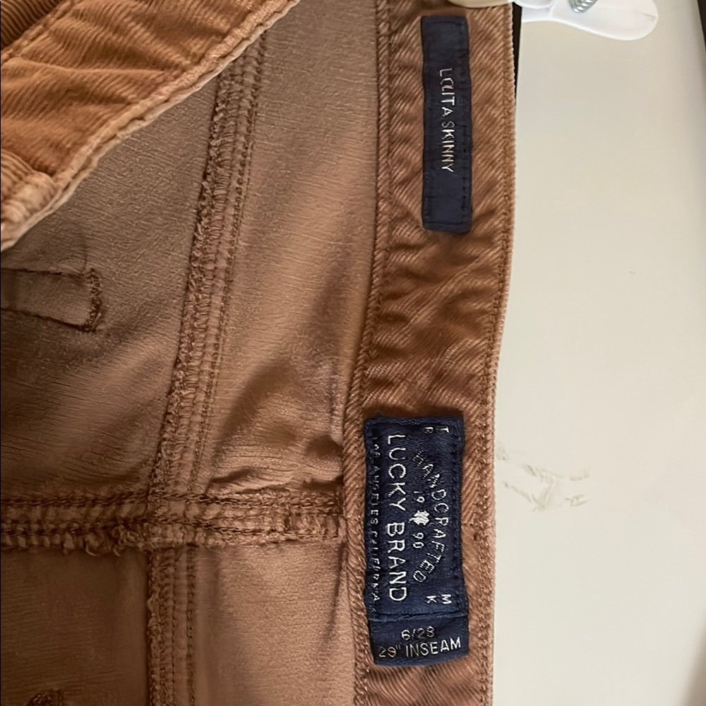 Lucky Brand Brown Skinny Corduroy Pants - Picture 2 of 4